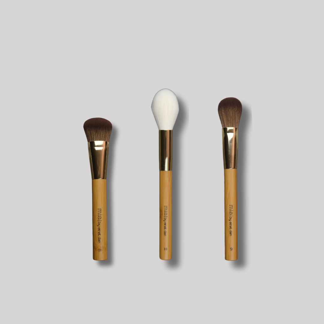 M.I.A. Terra Face Collection 3 Brushes for Flawless Face Makeup NO 9,10,11